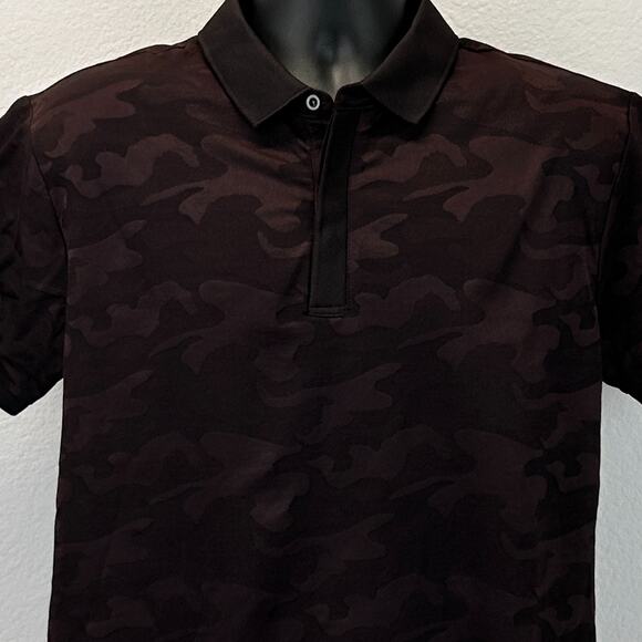 SOBK Straight Outta Brooklyn Camo Polo Shirt Camouflage Flex Fit Red L Large - Picture 1 of 8